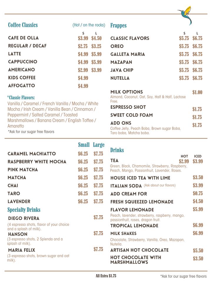 Hope Cafe and Creperie Menu image 1